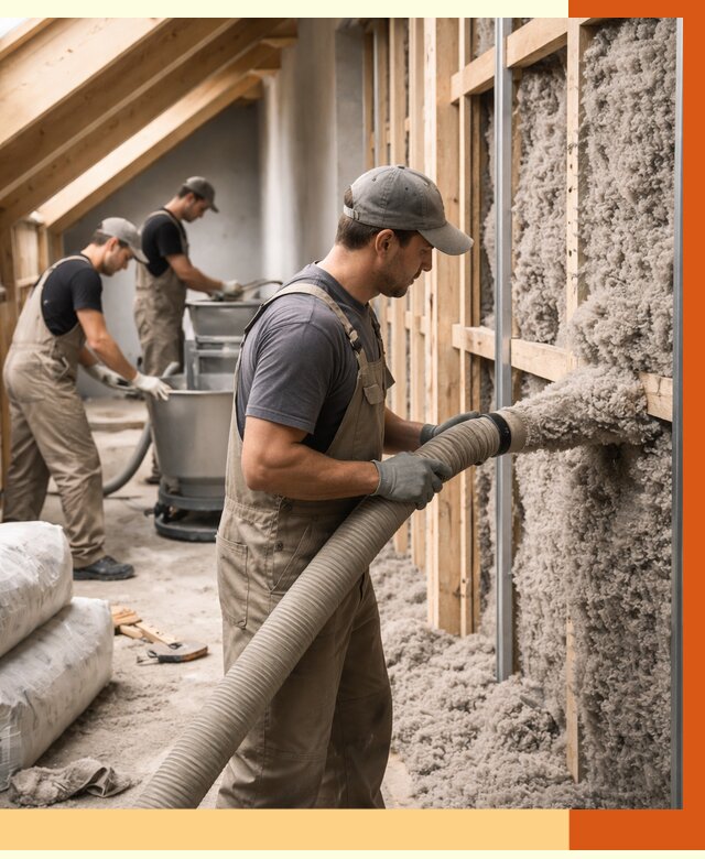 Утепление таунхауса эковатой в Выксе от 2281 руб./м² — монтаж и задувка | ТепломастерВкс