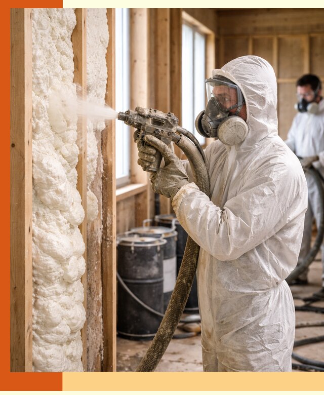 Утепление каркасного дома пенополиуретаном в Выксе