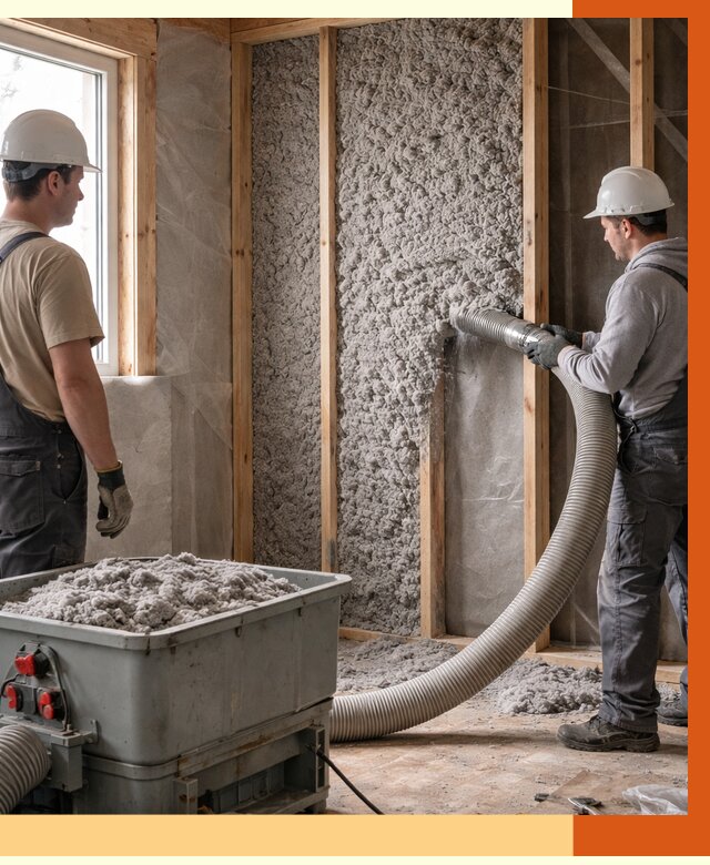 Утепление каркасного дома эковатой в Выксе от 1867 руб. | ТепломастерВкс