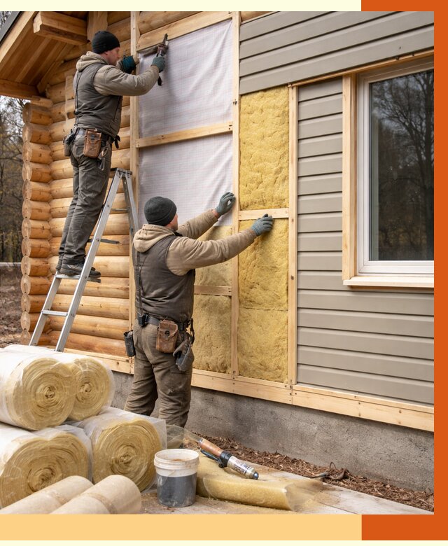 Утепление деревянного дома в Выксе от 6429 руб./м2 — заказать работы | ТепломастерВкс