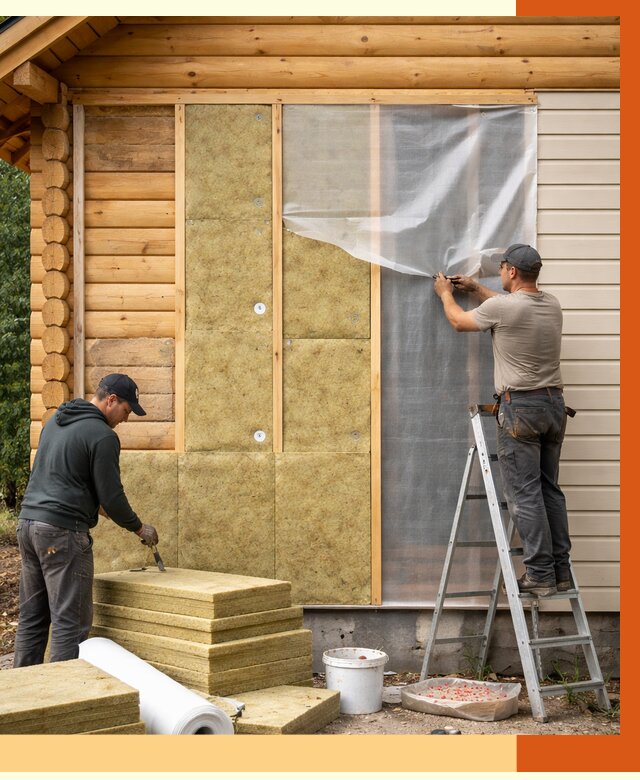 Утепление дома из бруса в Выксе от 3889 руб./м2 — работы под ключ | ТепломастерВкс