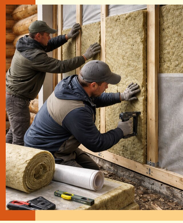 Утепление бревенчатого дома под ключ в Выксе