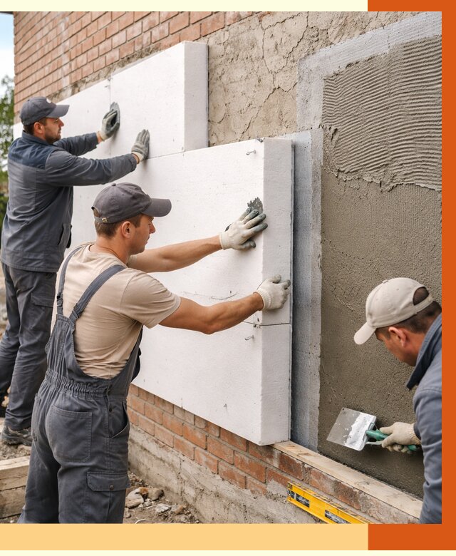 Утепление кирпичного дома в Выксе от 4355 руб. под ключ | ТепломастерВкс