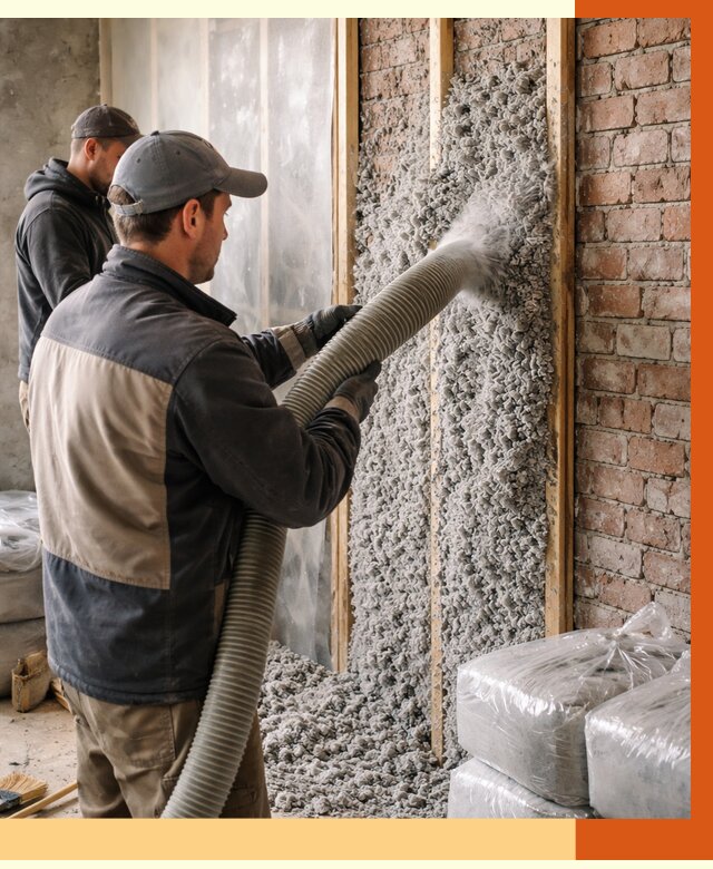 Утепление кирпичного дома эковатой в Выксе от 2437 руб./м² | ТепломастерВкс