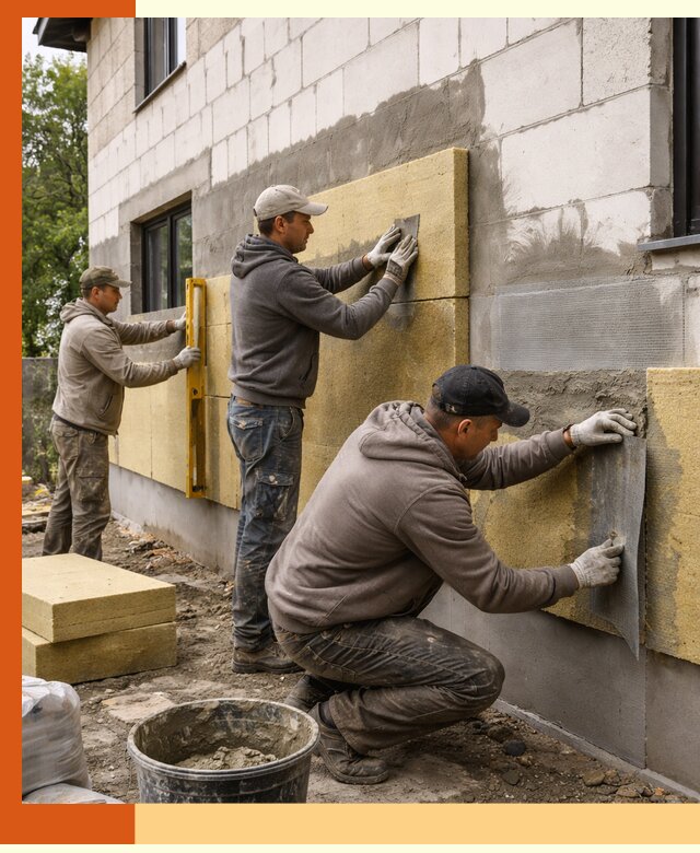 Утепление дома из газобетона в Выксе качественно и долговечно