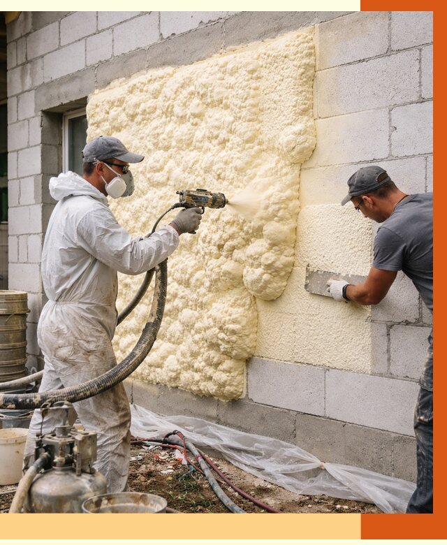 Утепление дома из газобетона ППУ в Выксе от 4978 руб./м² под ключ | ТепломастерВкс