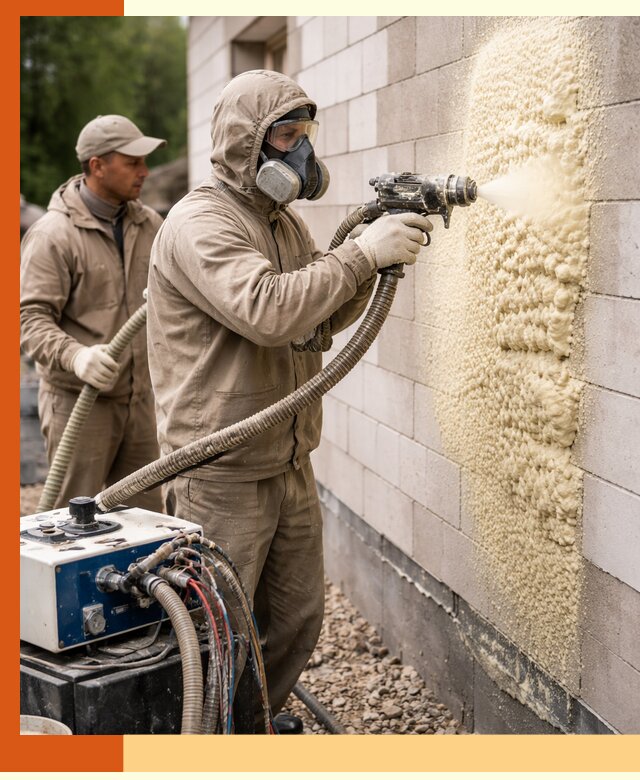 Утепление дома из газобетона ППУ в Выксе — надежная теплоизоляция