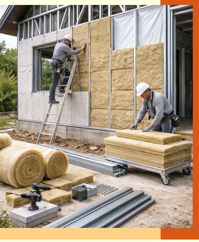 Утепление дома из ЛСТК в Выксе от 5392 руб./м² — профессионально | ТепломастерВкс