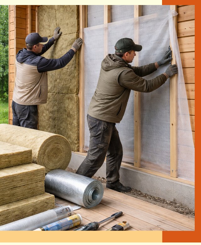 Утепление дома из двойного бруса в Выксе от 4978 руб./м² — ТепломастерВкс под ключ