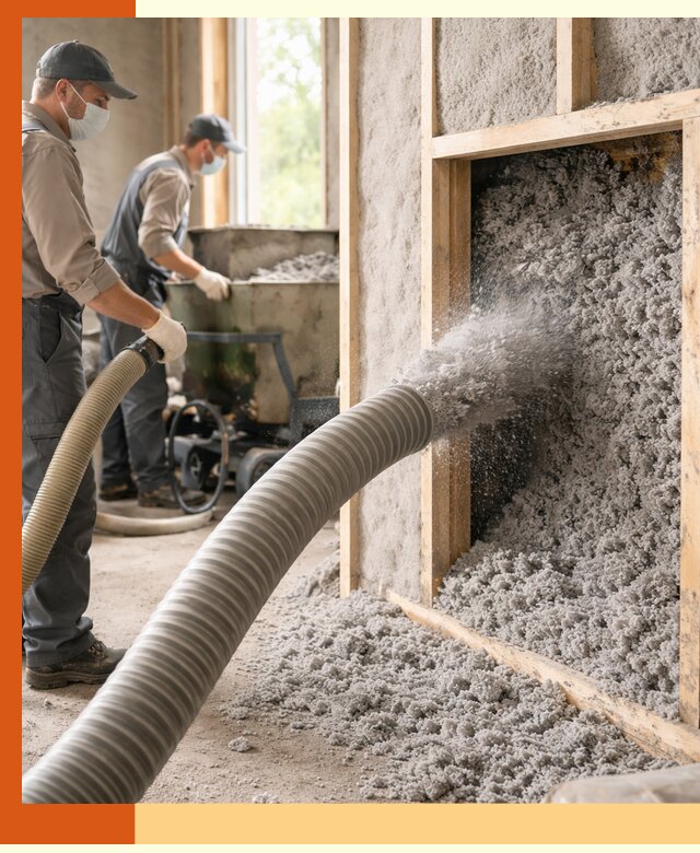 Утепление коттеджа эковатой в Выксе с гарантией качества