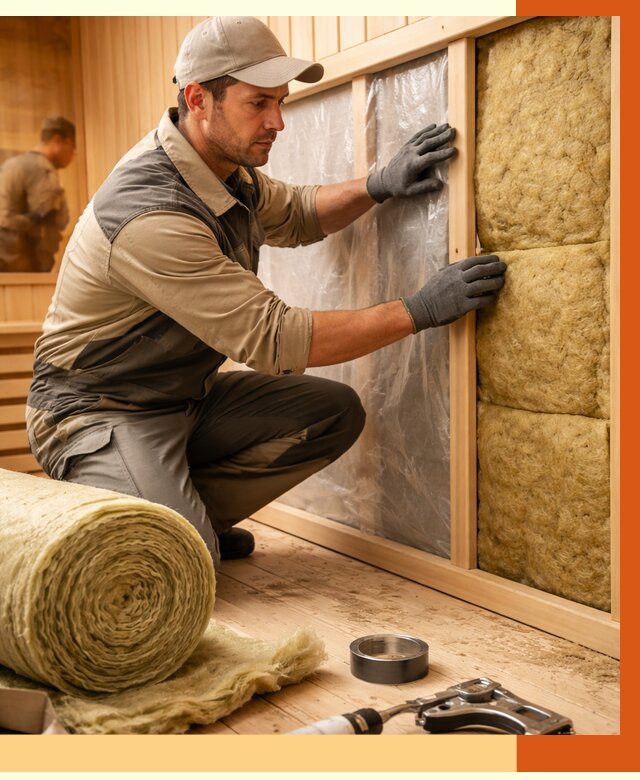 Утепление сауны изнутри в Выксе от 6741 руб. за м2 | ППУ, под ключ — ТепломастерВкс