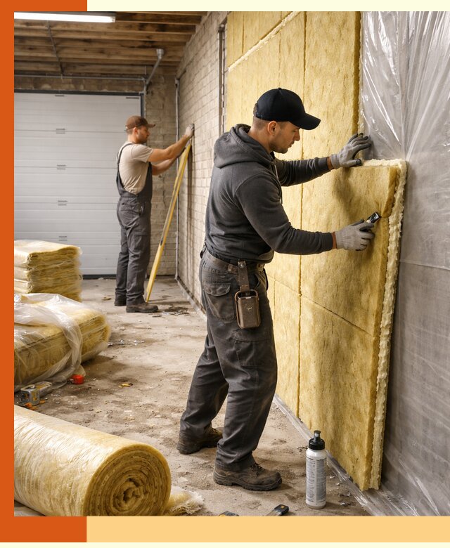 Утепление гаража под ключ в Выксе — все виды теплоизоляции