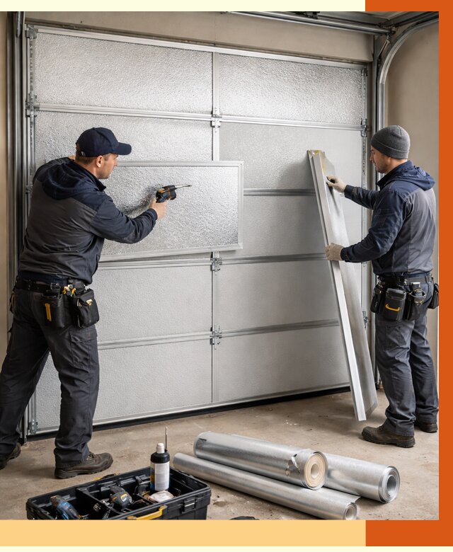 Утепление гаражных ворот в Выксе от 8140 руб/м2 — надежно и быстро | ТепломастерВкс