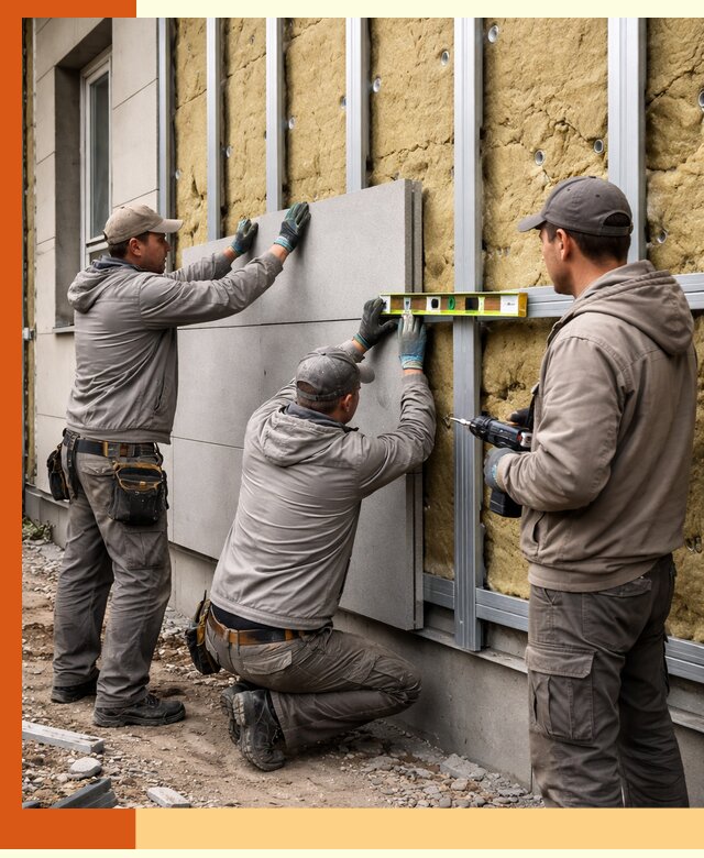 Утепление вентилируемого фасада под ключ в Выксе