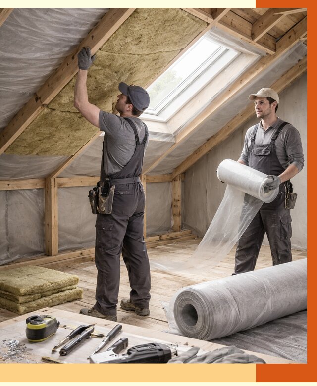 Утепление крыши изнутри мансарды в Выксе от 4355 руб./м² | ТепломастерВкс