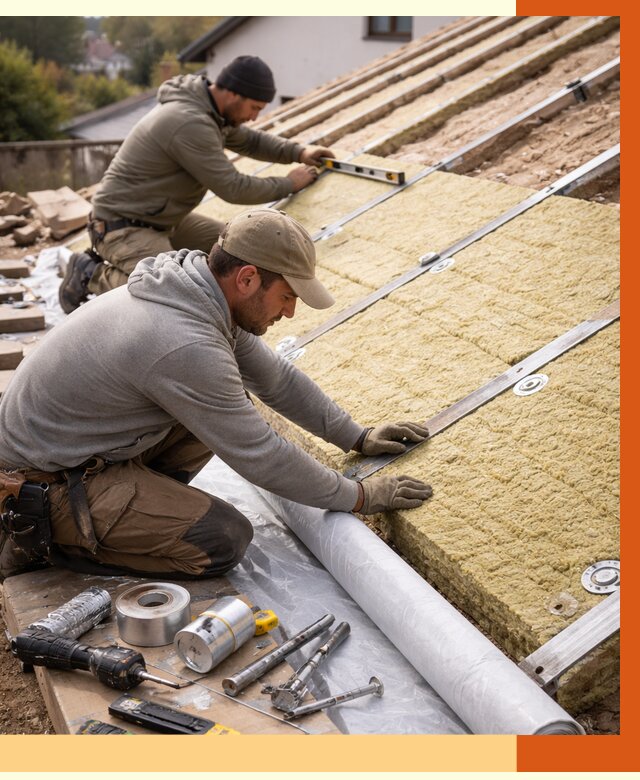 Утепление крыши снаружи в Выксе под ключ от 1244 руб./м2 | ТепломастерВкс