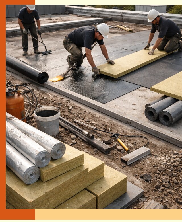 Утепление плоской крыши в Выксе — надежная теплоизоляция и герметизация