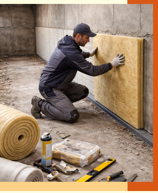 Утепление фундамента изнутри в Выксе от 4355 руб./м2 — работы под ключ | ТепломастерВкс