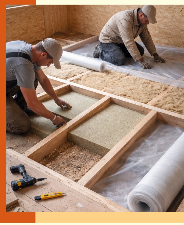 Профессиональное утепление деревянного пола в Выксе