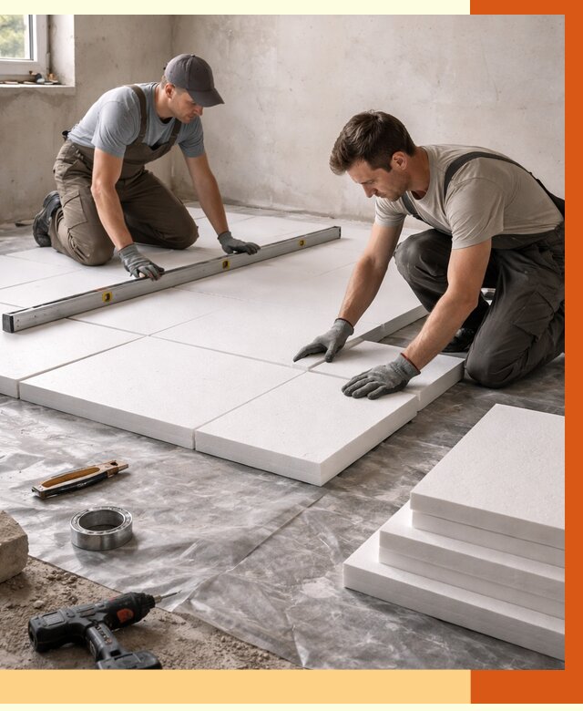 Утепление бетонного пола в Выксе от 2593 руб/м2 — монтаж и цена | ТепломастерВкс