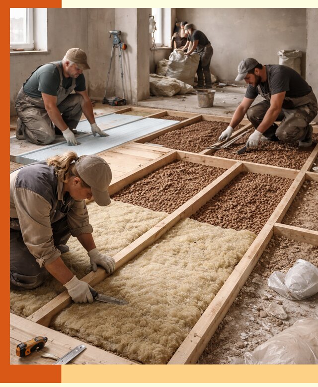 Утепление перекрытий жилых и промышленных зданий в Выксе