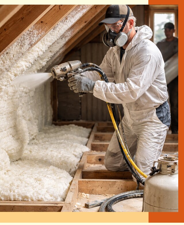 Утепление чердака ППУ в Выксе от 8939 руб./м2 — услуга под ключ | ТепломастерВкс