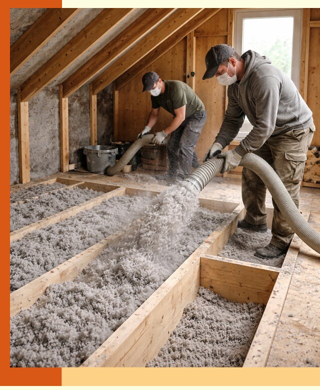 Утепление мансарды эковатой в Выксе с гарантией качества