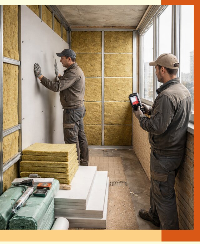 Утепление балкона в Выксе от 4667 руб. под ключ | ТепломастерВкс