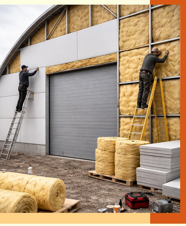 Утепление ангара пенополиуретаном в Выксе от 7466 руб./м² — комплекс от ТепломастерВкс