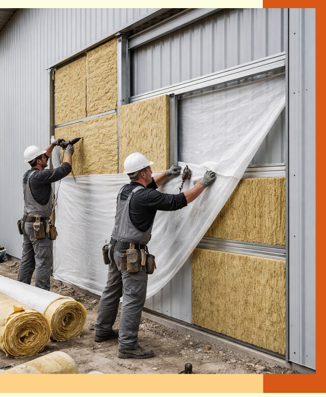 Утепление металлического склада в Выксе от 4667 руб/м2 — комплексное утепление под ключ | ТепломастерВкс