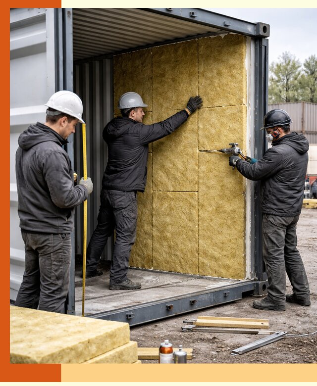 Утепление морского контейнера в Выксе: надежная теплоизоляция и защита