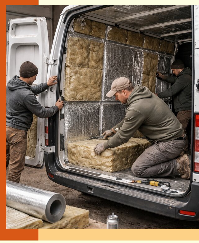 Утепление фургона в Выксе: профессиональная теплоизоляция и шумоизоляция