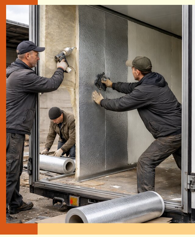 Утепление холодильного кузова в Выксе — монтаж и теплоизоляция