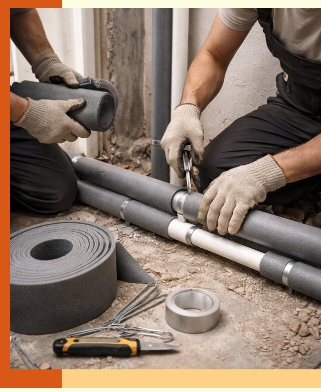 Утепление труб водоснабжения в Выксе — монтаж и защита сети