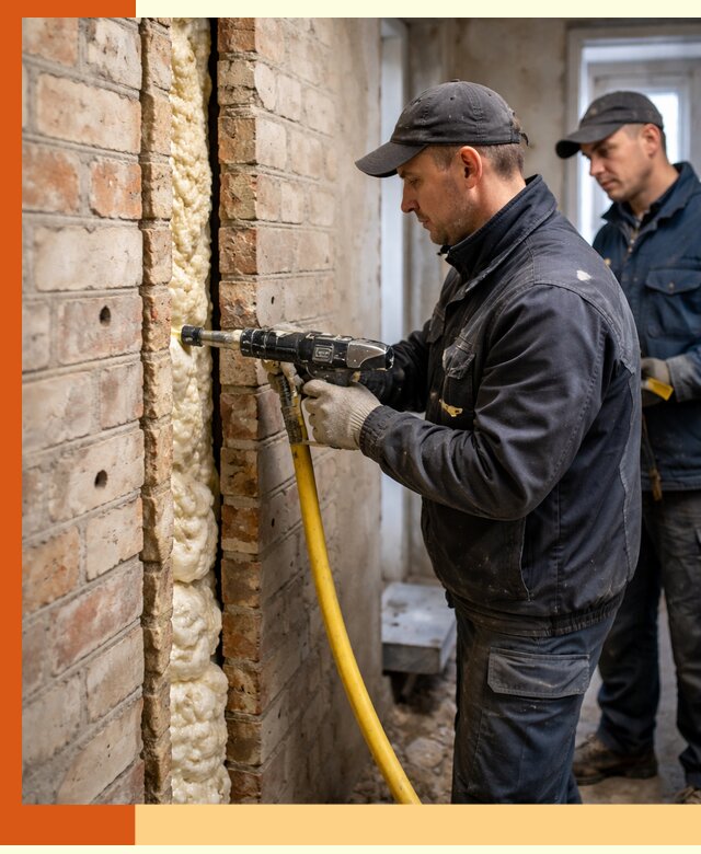 Межстеновое утепление пенополиуретаном в Выксе