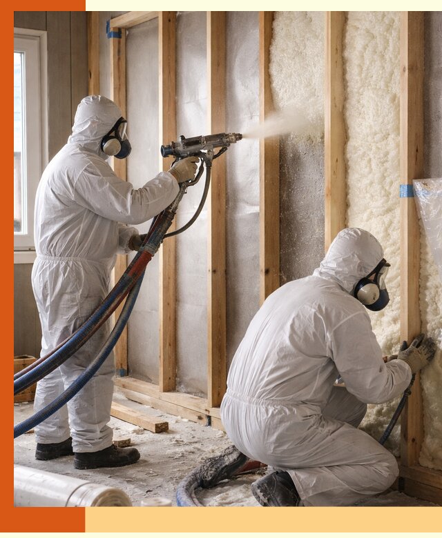 Утепление каркасной стены ППУ в Выксе для домов и коттеджей