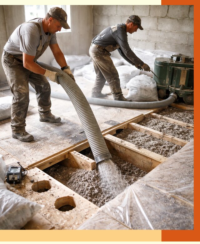 Заполнение пустот перекрытий в Выксе от 4667 руб. под ключ | ТепломастерВкс