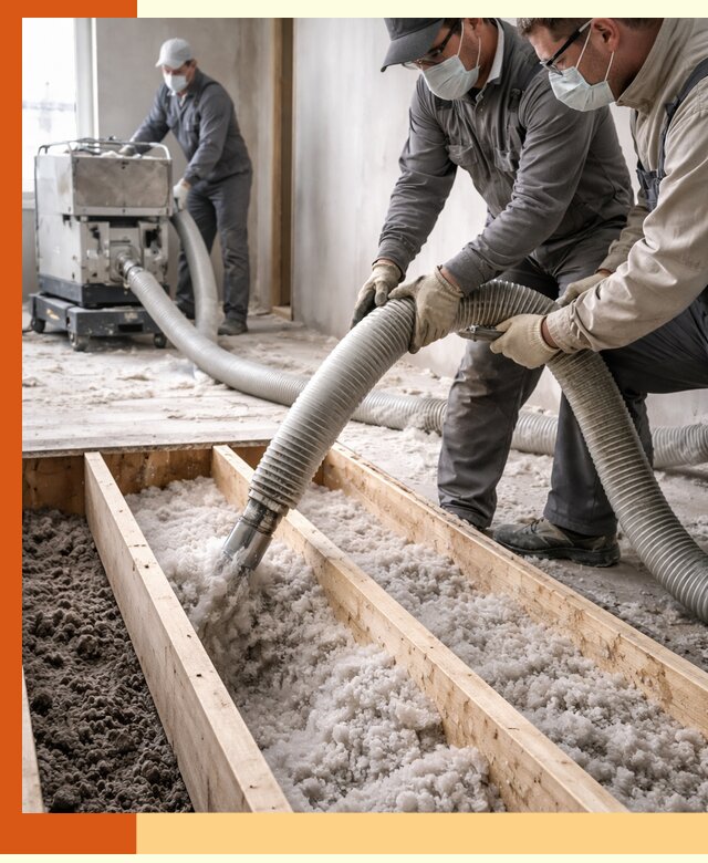 Заполнение полостей межэтажного перекрытия в Выксе эффективно и герметично