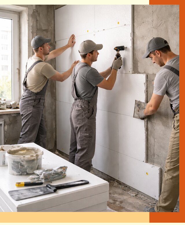 Утепление пенопластом домов и стен в Выксе от 1918 руб. — ТепломастерВкс