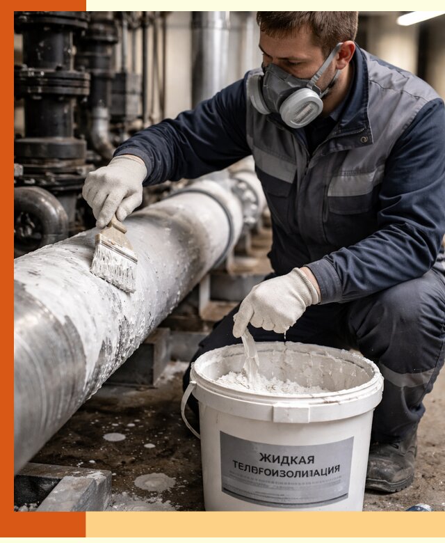 Утепление оборудования жидкой теплоизоляцией в Выксе