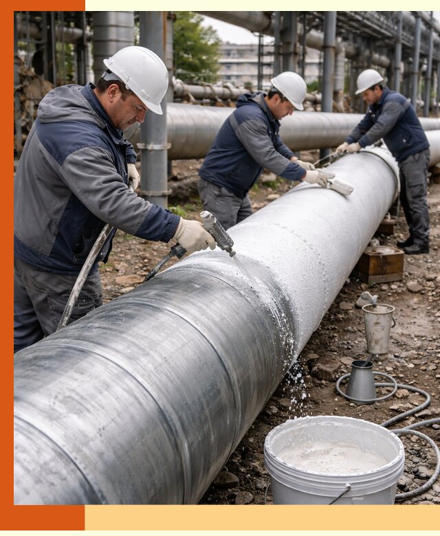 Утепление теплотрассы жидкой теплоизоляцией в Выксе