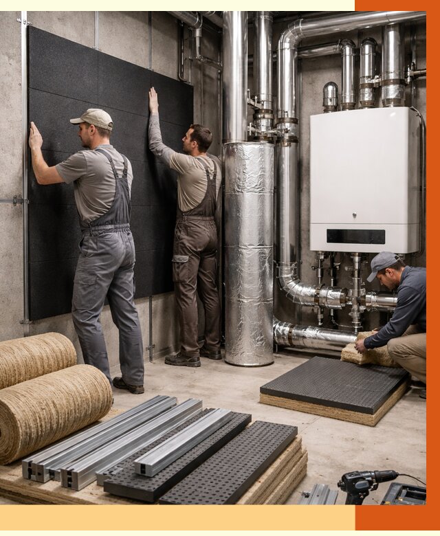 Шумоизоляция котельной в Выксе от 6741 руб. под ключ | Профессиональная звукоизоляция — ТепломастерВкс