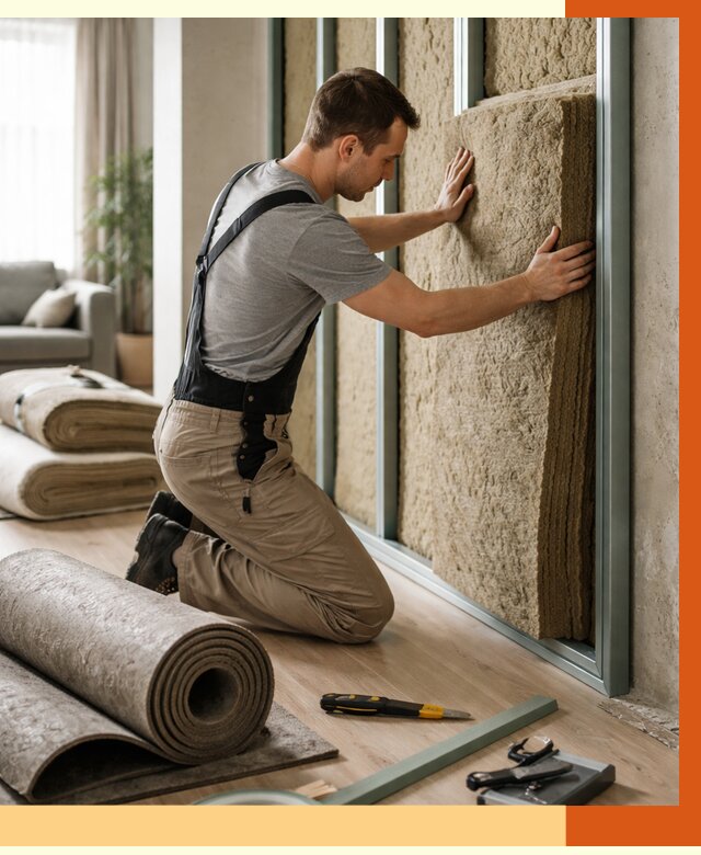 Шумоизоляция перегородок в Выксе от 1711 руб. за м2 — ТепломастерВкс