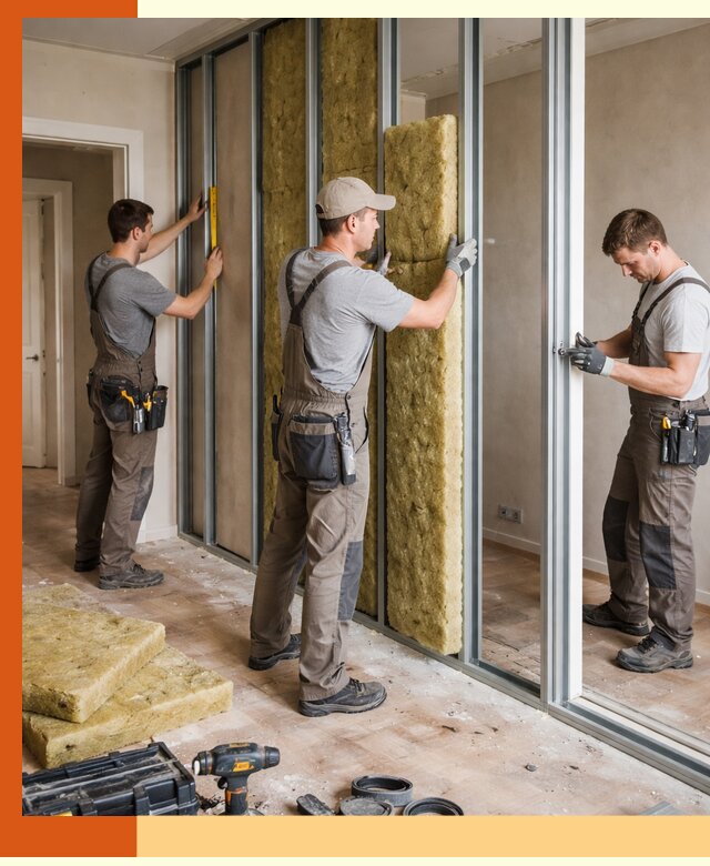 Шумоизоляция межкомнатных перегородок в Выксе эффективно и надёжно