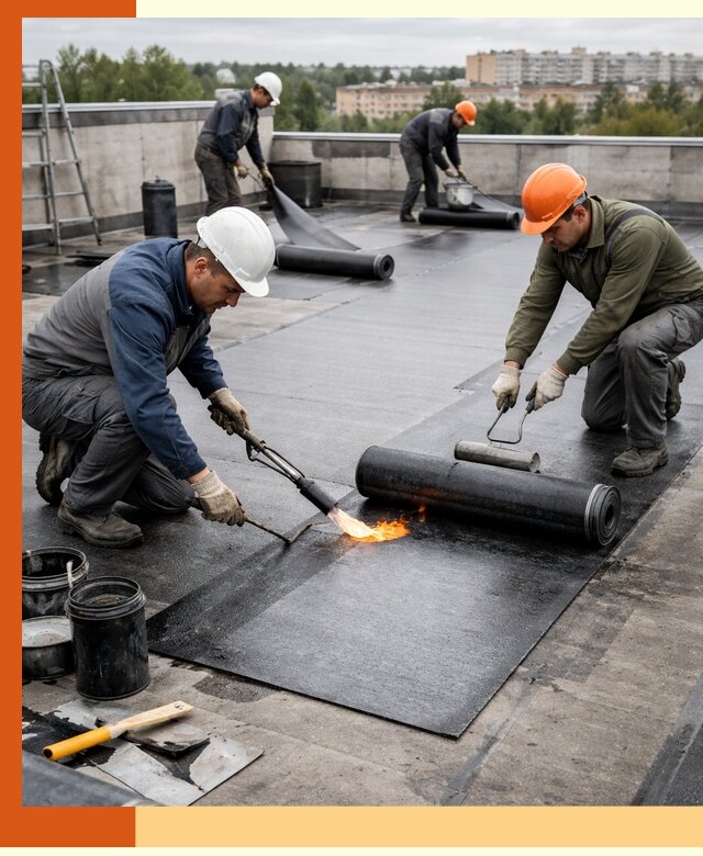Профессиональная гидроизоляция плоской кровли в Выксе