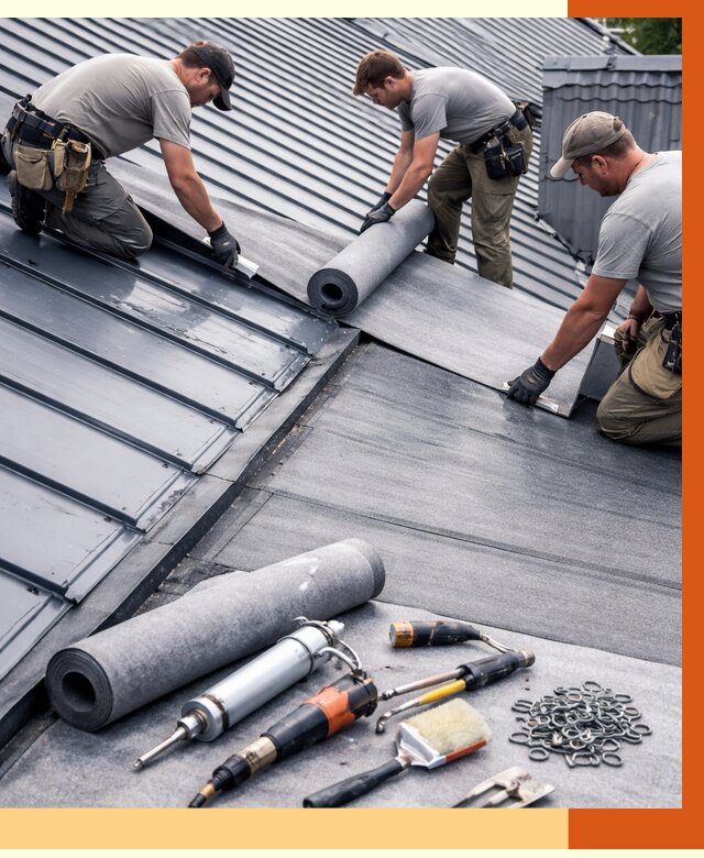 Гидроизоляция металлической кровли полимочевиной в Выксе от 8815 руб. | ТепломастерВкс