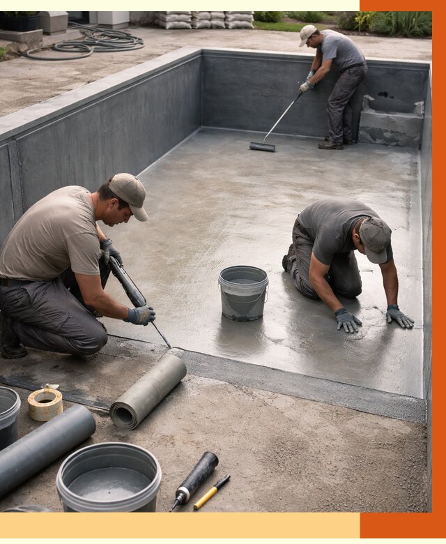 Профессиональная гидроизоляция бассейна в Выксе от 6741 руб. за м2 | ТепломастерВкс