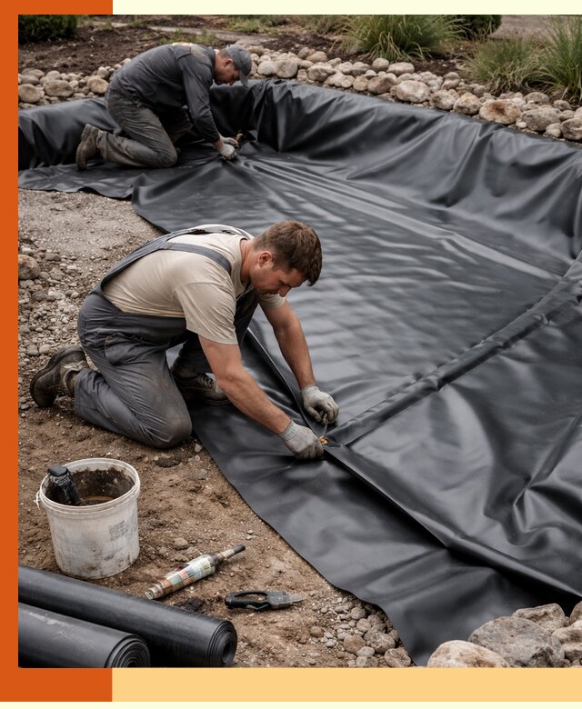 Гидроизоляция пруда в Выксе: надежная защита и герметизация