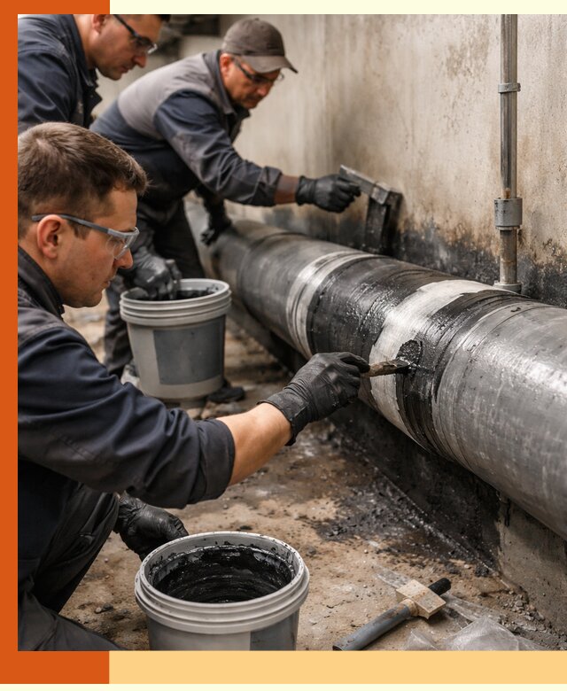 Гидроизоляция труб в Выксе — защита и герметизация коммуникаций