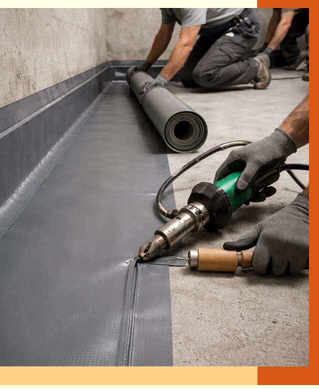 Монтаж гидроизоляционной мембраны в Выксе от 1032 руб/м2 | ТепломастерВкс